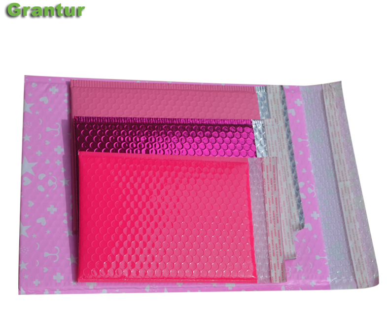 Glamour bubble mailer pink metallic bubble mailer bag
