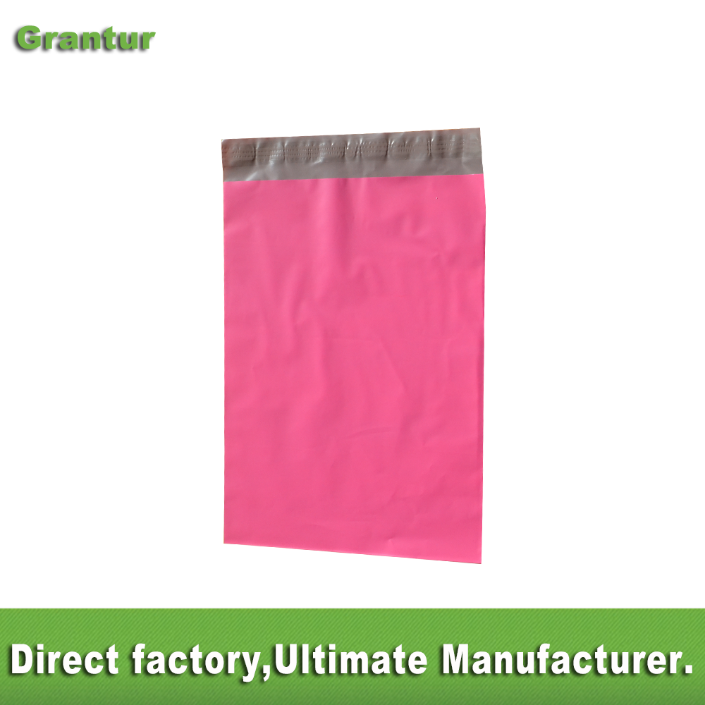 Solid color pink poly mailer blue color mailing bag