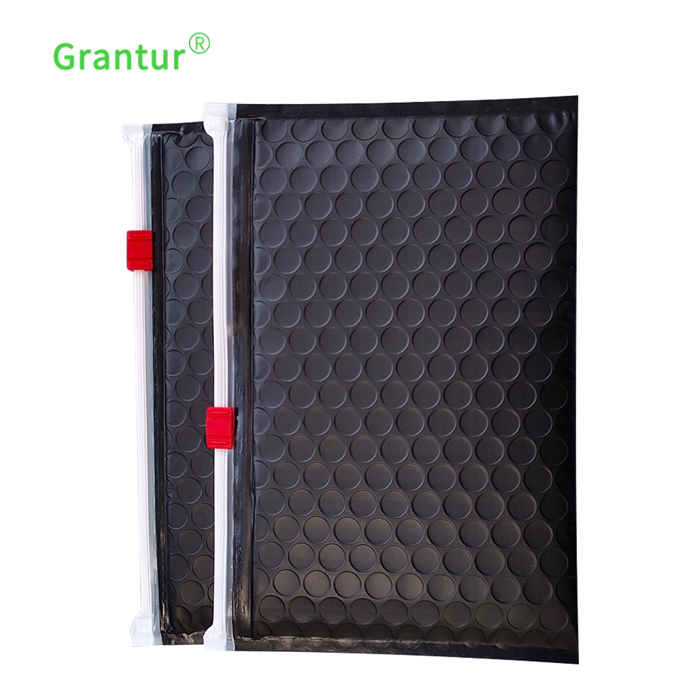Matt Black Ziplock slider bubble mailer bag bubble cushion slider zip bag with bubble